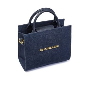 Brandon Blackwood ESR Mini Tote – Dark Denim with Gold Hardware